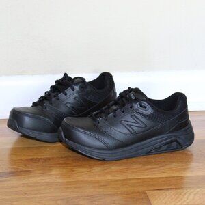 New Balance Black Leather Lace Up Walking Shoes 928V3 Sneakers WW928BK3 Womens 8